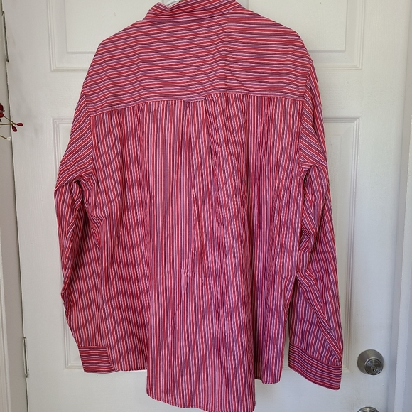 Chaps Men's Long Sleeve Dress Shirt, Size: XL Color: Red - Picture 13 of 14